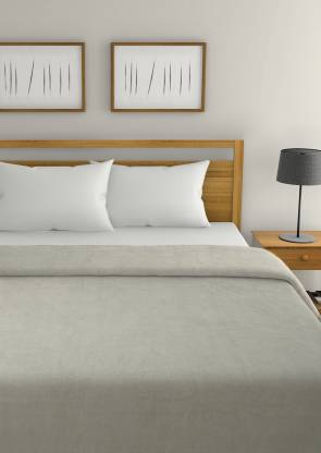 Raymond Home Solid Double Coral Blanket Polyester Grey